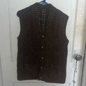 Knit Crochet Vintage Vest